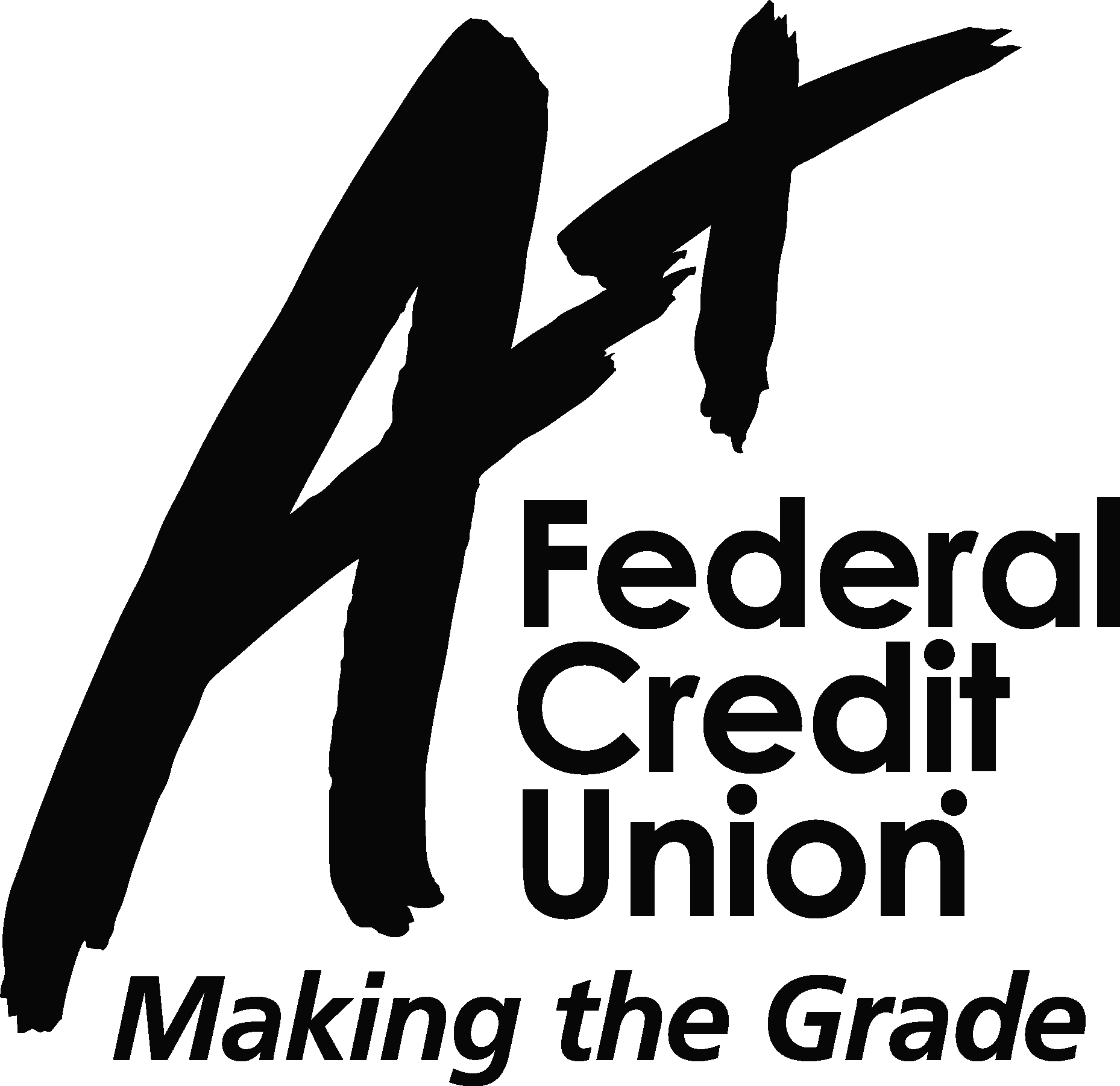 A+ Federal Credit Union Black Logo Vector Logo